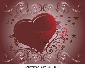 Valentines Day background with Hearts element for design