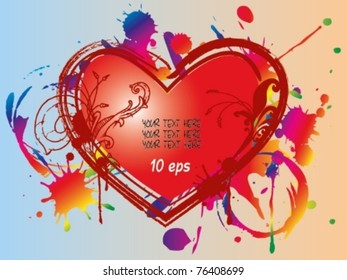  Valentines Day  background with Hearts, element for design, vector illustration