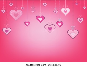 Valentine's day background with hearts. eps 10