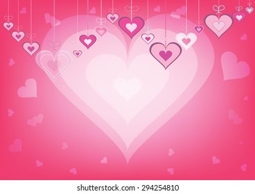 Valentine's day background with hearts. eps 10