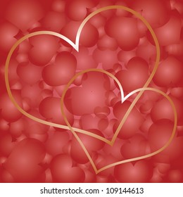 Valentines day background with hearts eps10