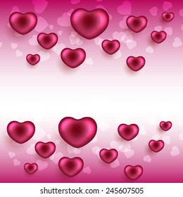 Valentine's day background with hearts. EPS10 vector.