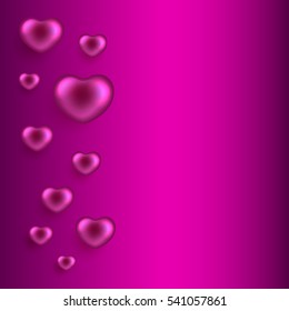 Valentine's day background with hearts. EPS10 vector.