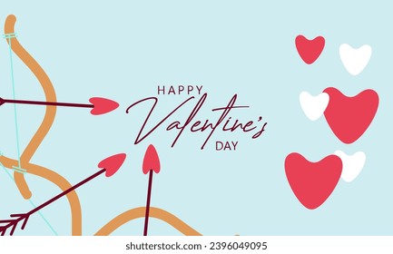 Valentines day background with hearts holiday vector