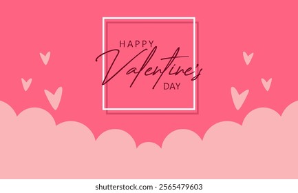 Valentines day background with hearts holiday vector