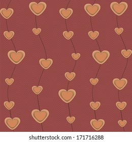 Valentine's Day Background with Hearts. Love concept. Holiday background. Vector illustration.