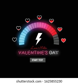Valentine's Day background with hearts on red. Vector illustration. Cute love banner or greeting card. Place for text