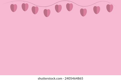 Valentine's Day background with hearts on a light background