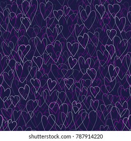 Valentine's day background with hearts. Pattern of hearts. Seamless background