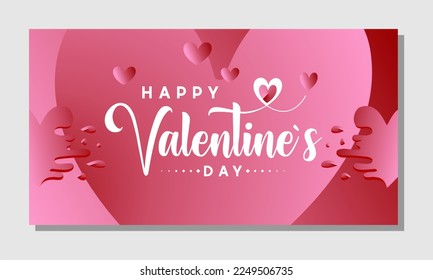 Valentine's day background. Hearts pink space for text. Free Vector