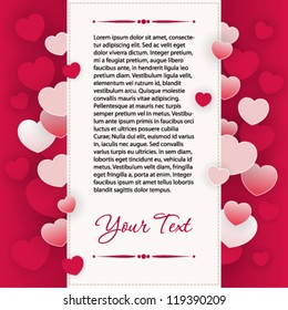 Valentine's day background with hearts and place for your text