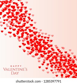 Valentine's day background with hearts red