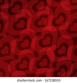 Valentine's day background with hearts seamless pattern vector illustration