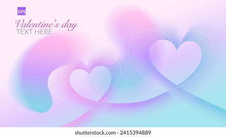 Fondo del día de San Valentín con corazones y colores gradientes suaves
