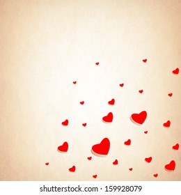 Valentine's day background with hearts. Valentin`s Day card - invitation for party or wedding