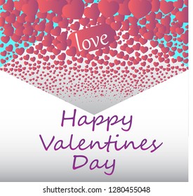 Valentine's day background with hearts. Vector illustration