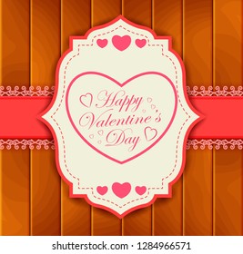 Valentine's day background with hearts. Vector illustration - Vector