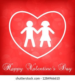 Valentine's day background with hearts. Vector illustration - Vector