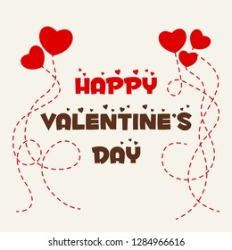 Valentine's day background with hearts. Vector illustration - Vector