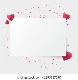 Valentines day background with hearts. Vector illustration