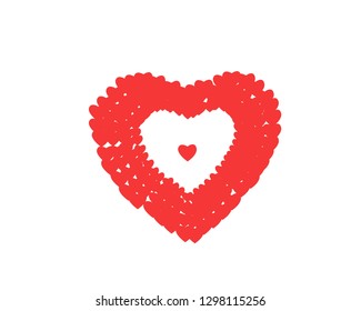 Valentine's day background with hearts. Vector illustration