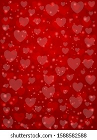 Valentine's day background with hearts. Vector illustration.
