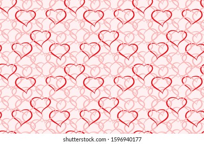 Valentine's day background with hearts. Vector illustration