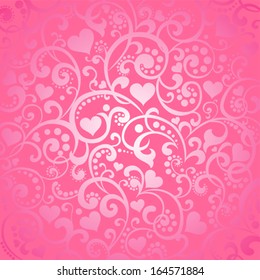 Valentine's day background with hearts. Vector illustration 