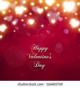 Valentine's Day Background with Hearts. Vector Love Design.