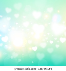 Valentine's Day Background with Hearts. Vector Love Design.