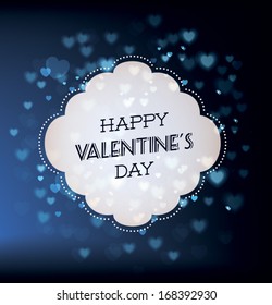 Valentine's day background with hearts. Vector Illustration.