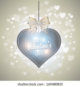 Valentine's day background with hearts. Vector Illustration.