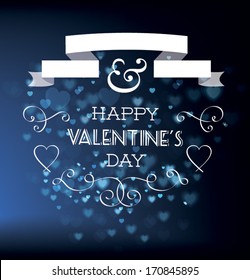 Valentine's day background with hearts. Vector Illustration.