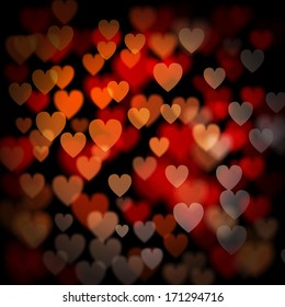 Valentine's day background with hearts. Vector background. 