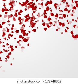 Valentines day background with hearts. Vector illustration