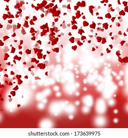Valentines day background with hearts. Vector illustration