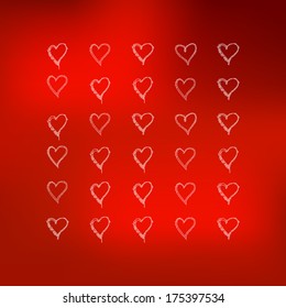 Valentine's day background with hearts. Vector illustration. 