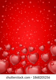 Valentine's day background with hearts. Vector illustration.