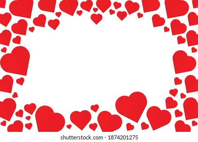 Valentine's day background with hearts. Vector illustration
