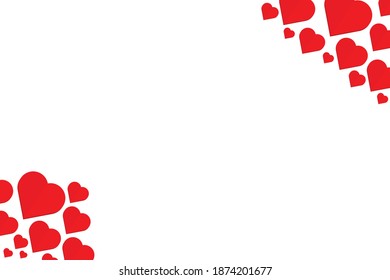 Valentinstag Hintergrund mit Herzen. Vektorgrafik