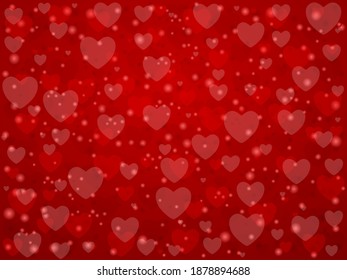 Antecedentes de San Valentín con corazones. Ilustración vectorial.