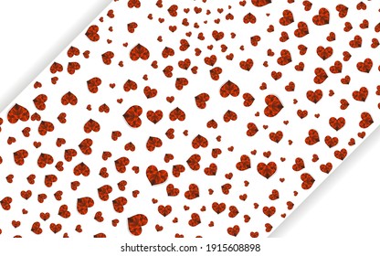 Antecedentes del día de San Valentín con corazones, ilustración vectorial, eps 10