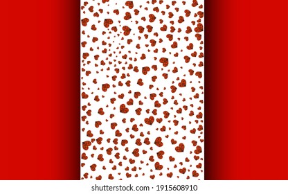 Antecedentes del día de San Valentín con corazones, ilustración vectorial, eps 10