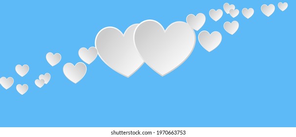 Valentine's day background with hearts. Vector illustration
