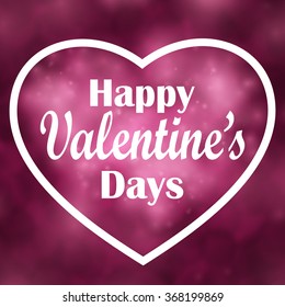 Valentines day background with hearts.  vector illustration.