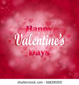 Valentines day background with hearts.  vector illustration.