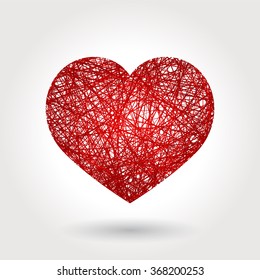 Valentines day background with hearts.  vector illustration.