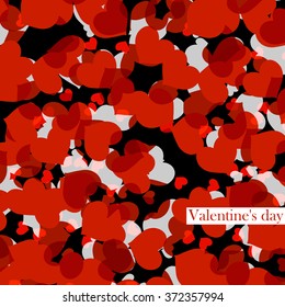 Valentine's day background with hearts. Vector illustration. Eps 10