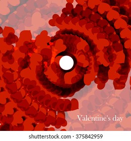 Valentine's day background with hearts. Vector illustration. Eps 10