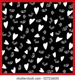 Valentine's day background with hearts, vector illustration.